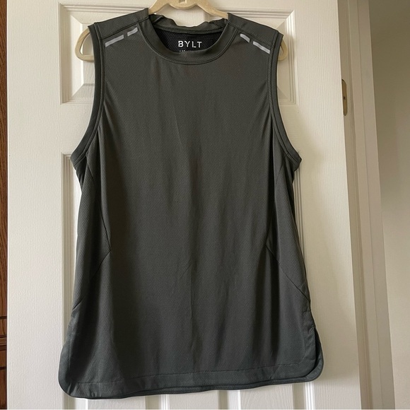 BYLT Basics Sleeveless Tank Top Men’s Size L Running Performance Olive Green - Picture 9 of 12